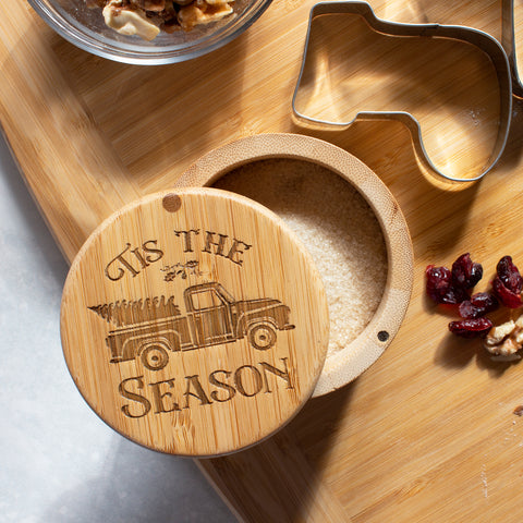 Totally Bamboo "Tis the Season" Christmas Salt Box