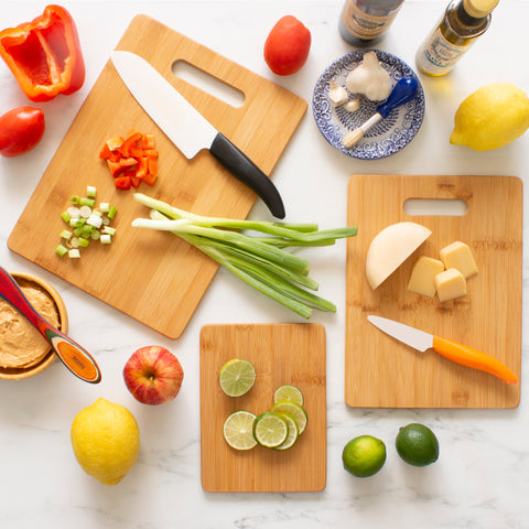 Totally Bamboo 3 Piece Bamboo Cutting Board Set